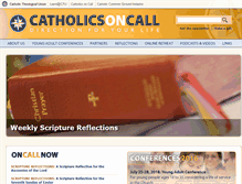 Tablet Screenshot of catholicsoncall.org